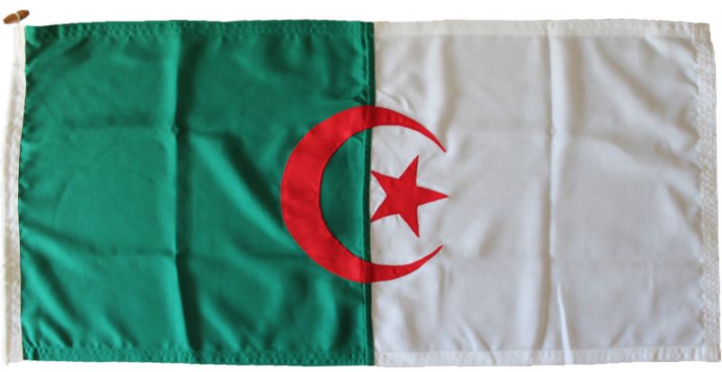 4yd 144x72in 366x183cm Algeria flag (woven MoD fabric)